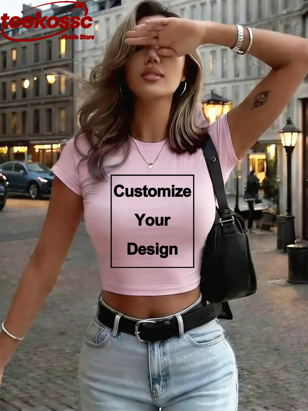 Summer Clothing Model - Custom Womens Cotton Crop Tops DIY