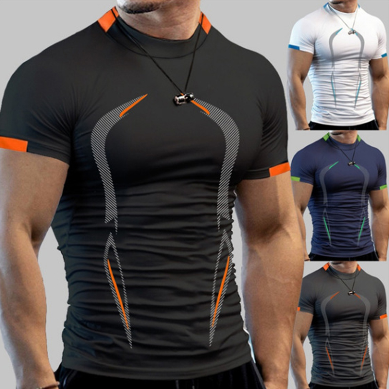 Summer Gym Clothing - Stylish Gym Workout Compression Shirts for