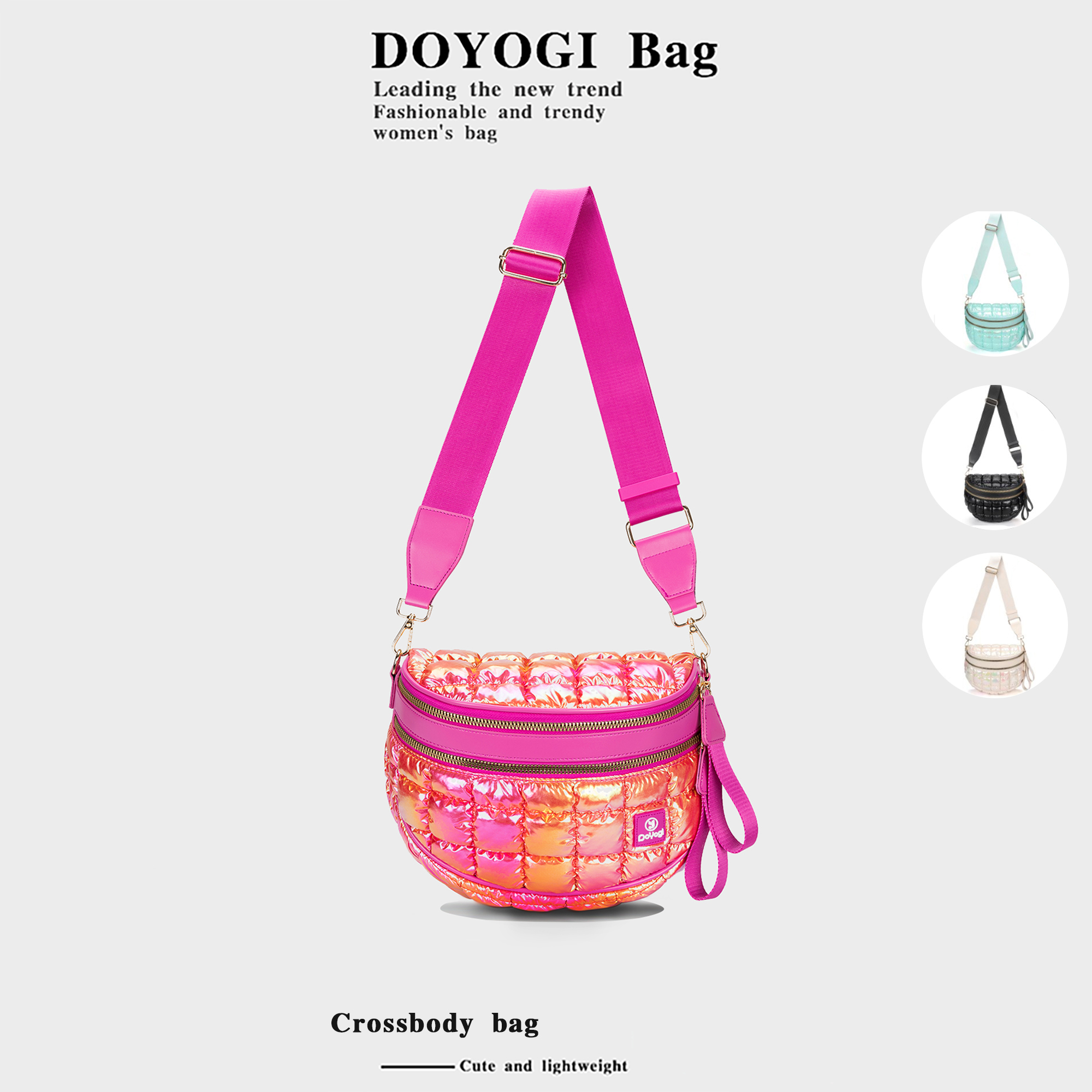 Summer Quilt - Quilted Women'S Puff-Style Crossbody Bag Large