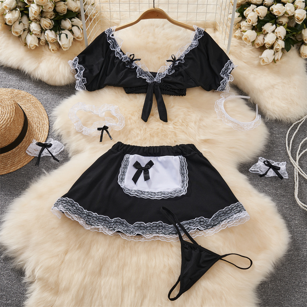 Summer Clothing Model - V-Neck Crop Top Elastic Waist A-Line