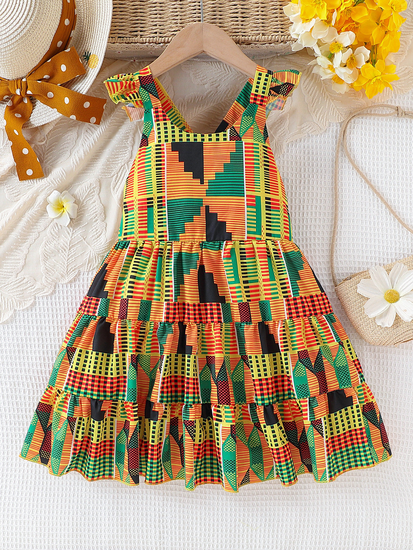 Summer Kids Clothing - Girls summer African bohemian style flying