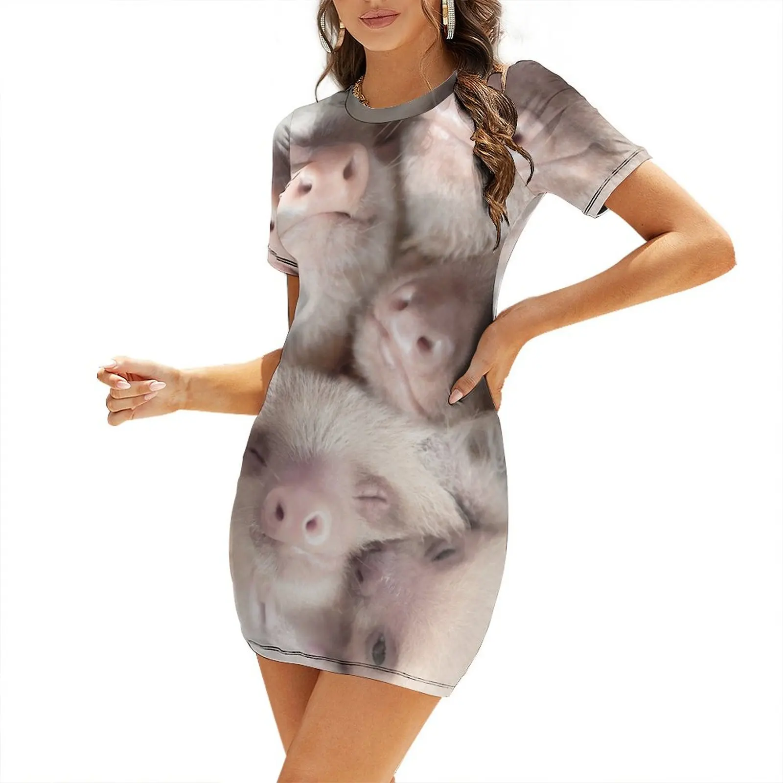 Summer Clothing Trends For Women 2026 - Sloth Short-Sleeved Dress Summer women's clothing