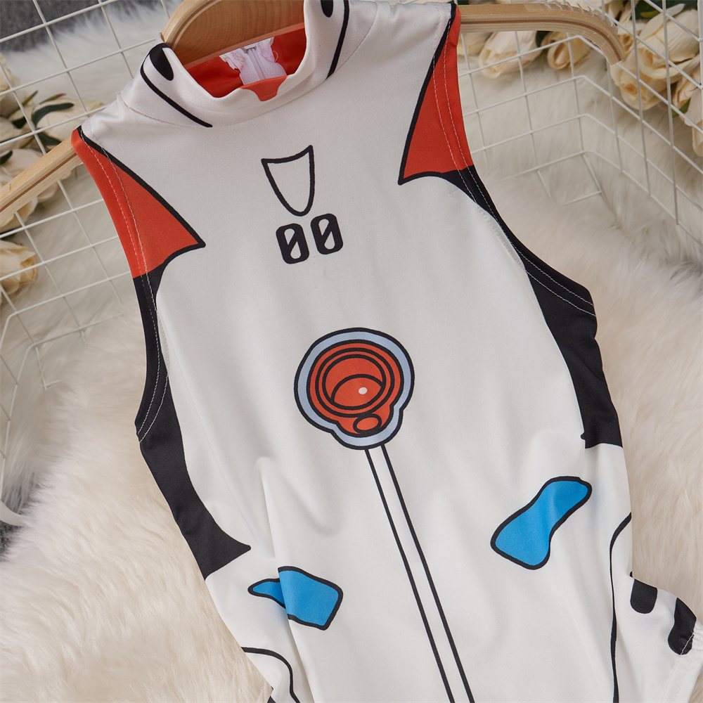 White Cute Sweet Cartoon Print - Summer Clothing Model บทวิจารณ์และราคา