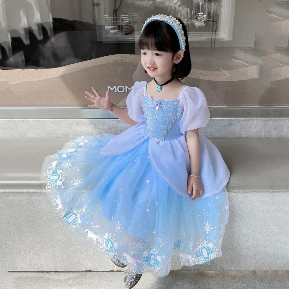 Cinderella Princess Cosplay Dr - Summer Kids Clothing บทวิจารณ์และราคา
