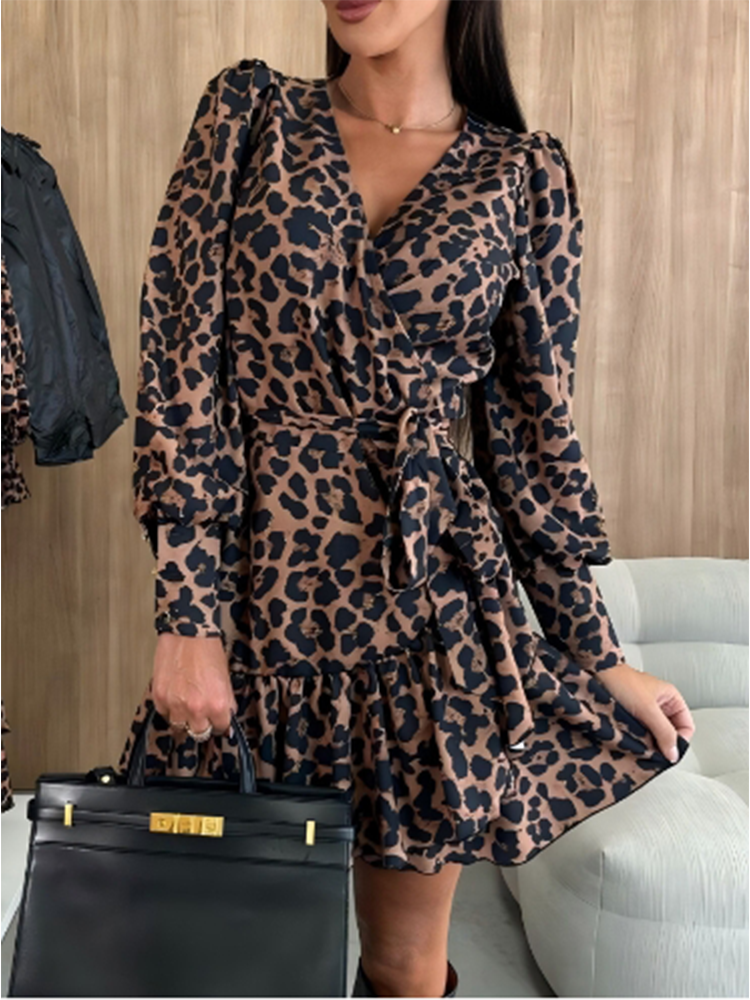 Women's Leopard Printed Dresse - Summer Clothing Zara บทวิจารณ์และราคา