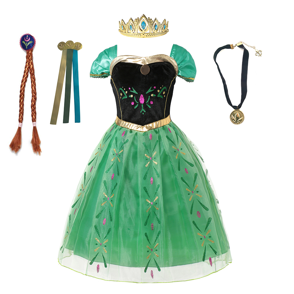 Anna Costume For Kids Girl Fan - Summer Kids Clothing บทวิจารณ์และราคา
