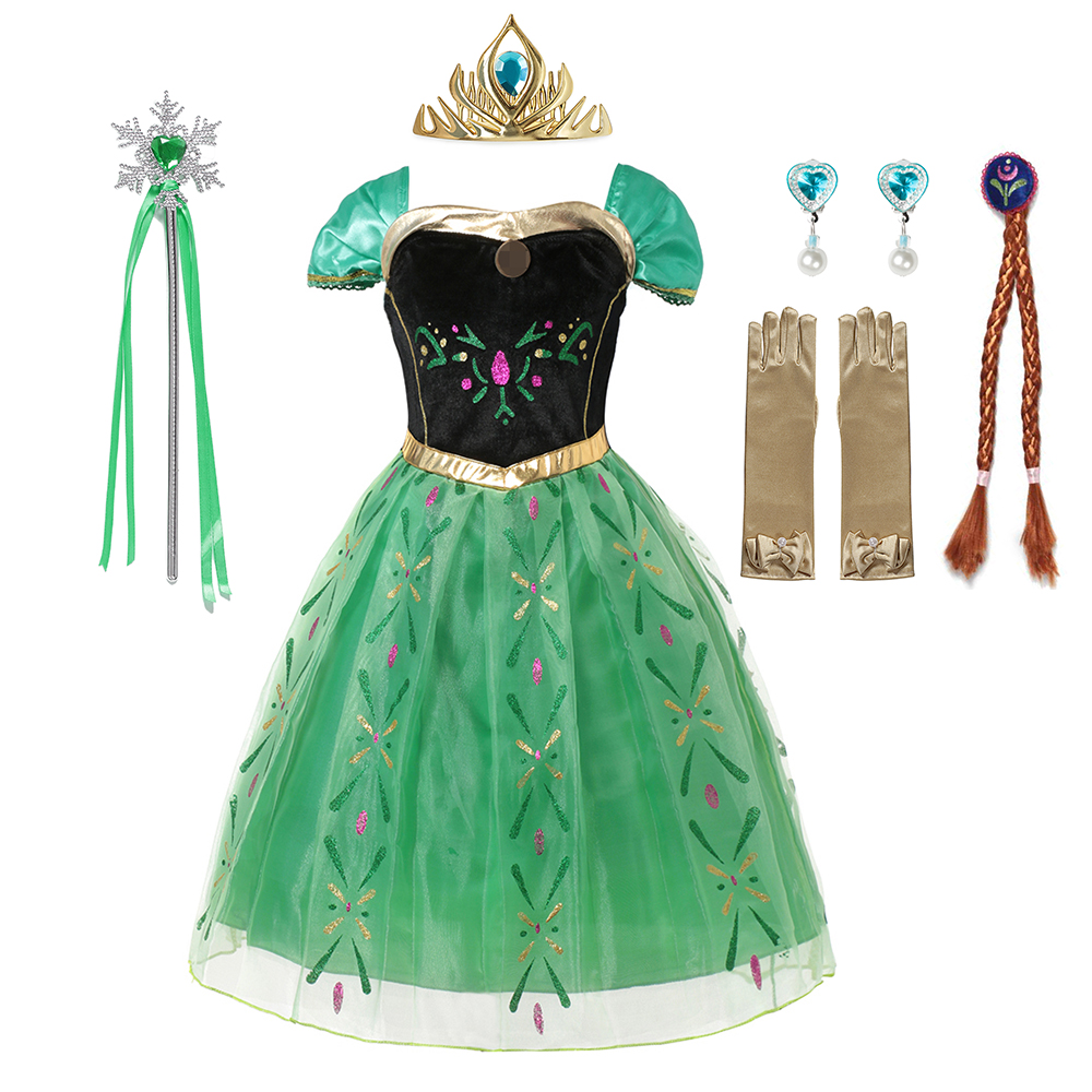 Anna Costume For Kids Girl Fan - Summer Kids Clothing บทวิจารณ์และราคา