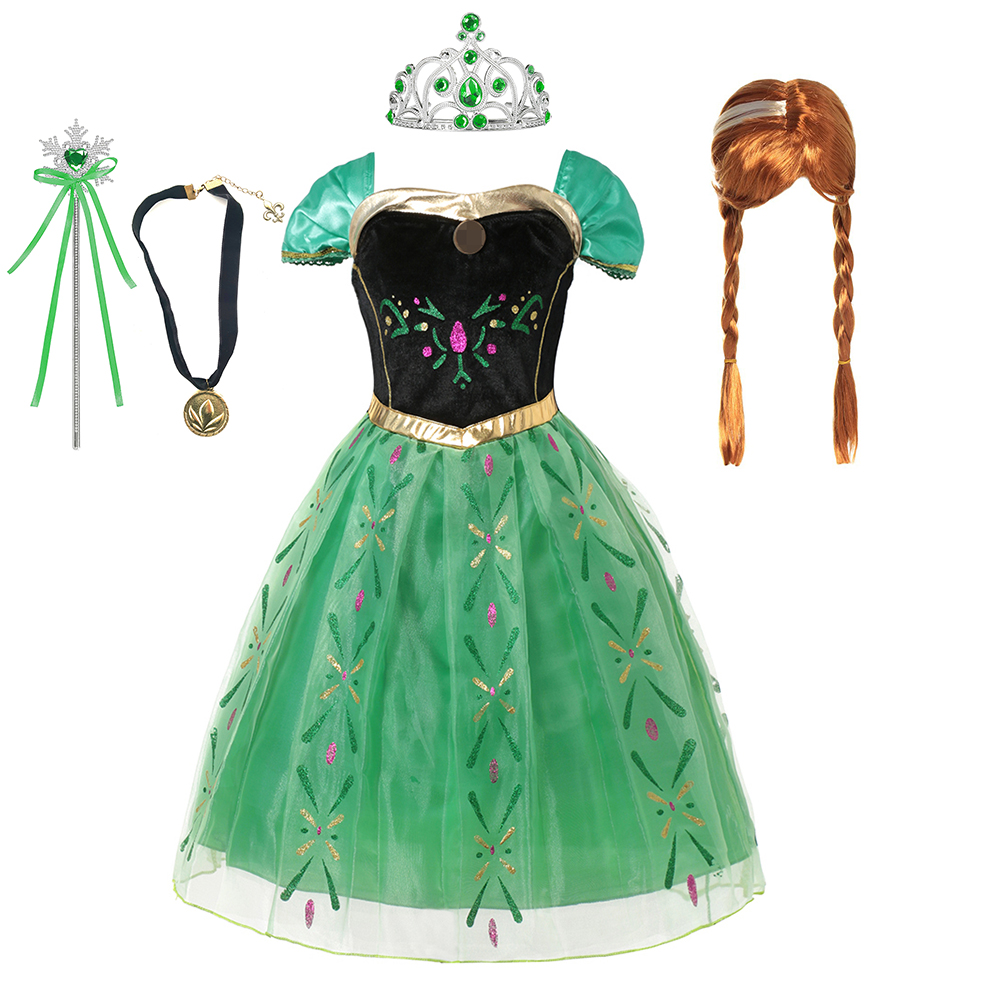 Anna Costume For Kids Girl Fan - Summer Kids Clothing บทวิจารณ์และราคา