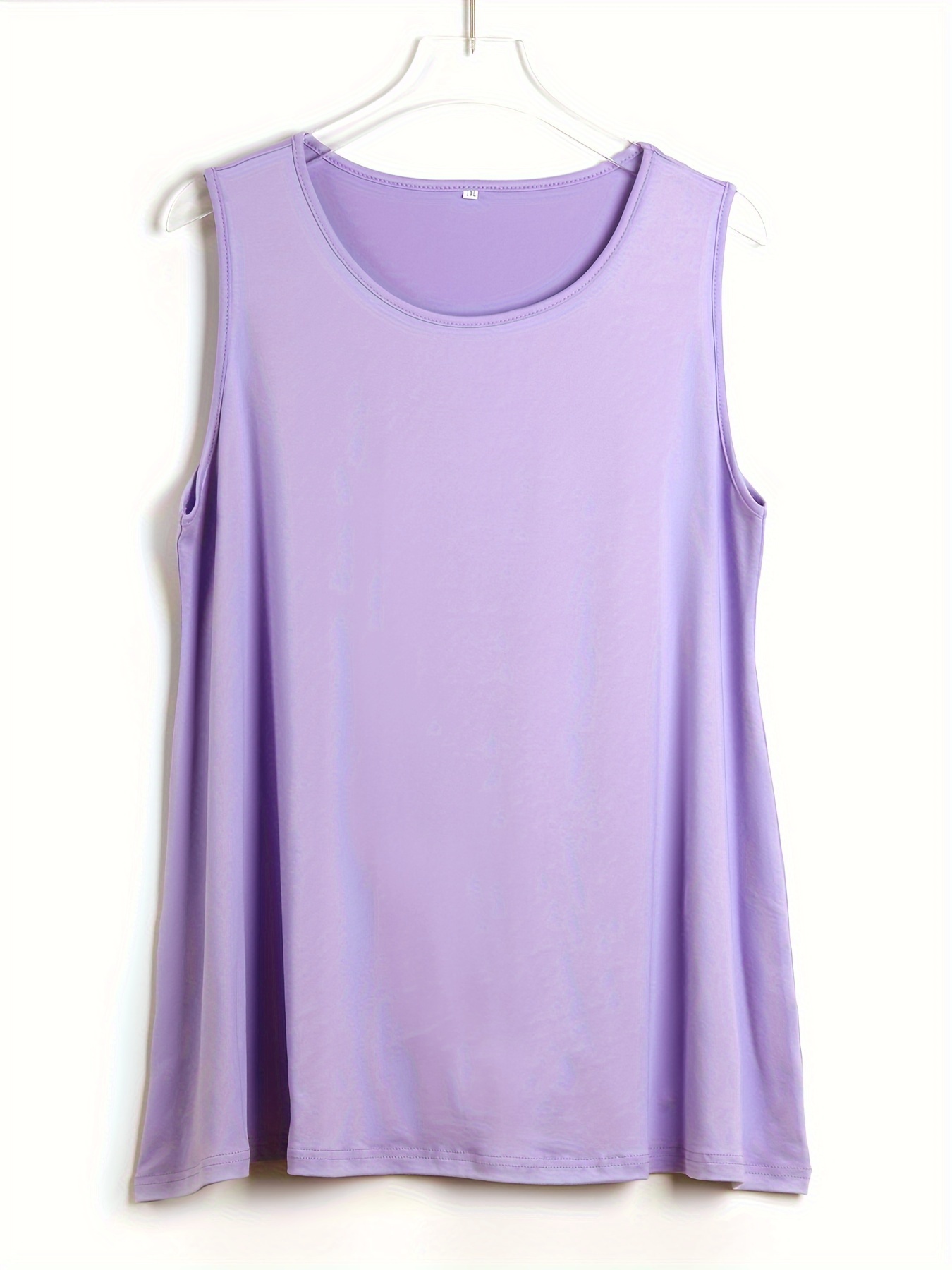 Plus Size Simple Solid Tank To - Summer Upf Clothing บทวิจารณ์และราคา