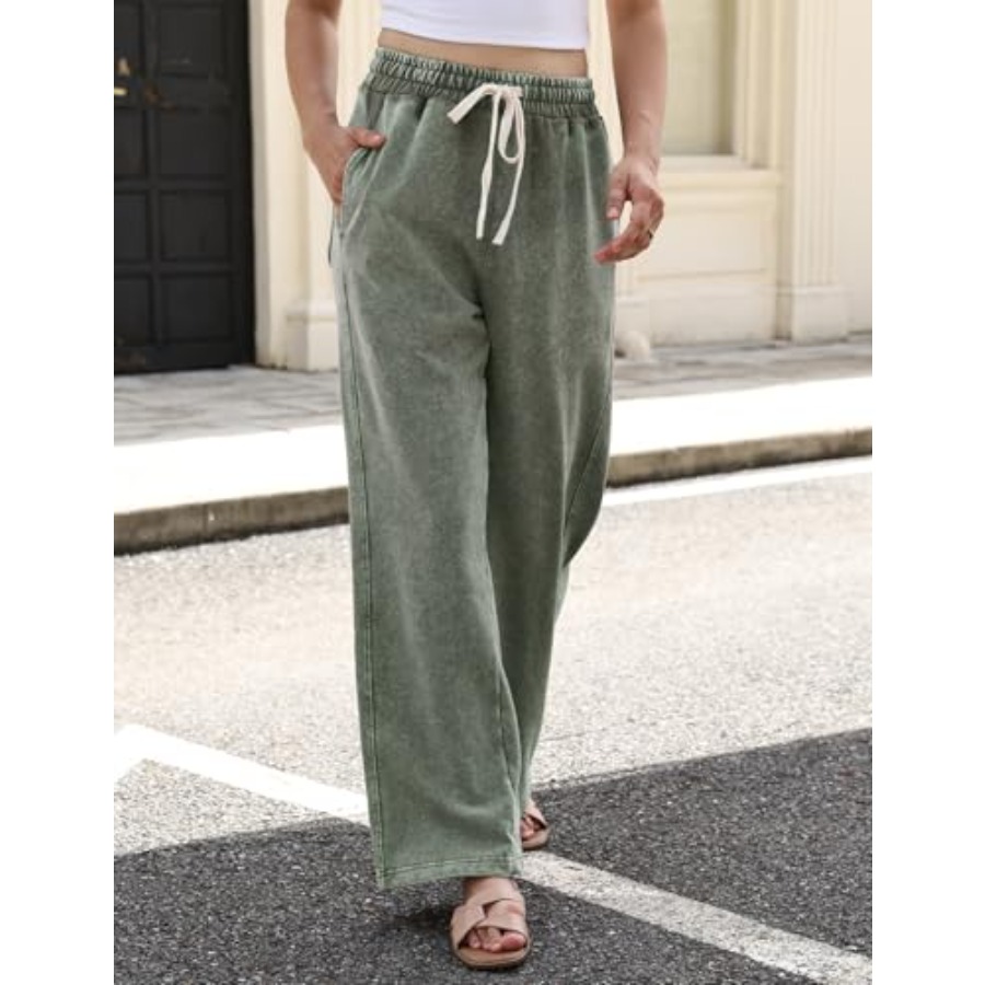 Gihuo Womens Baggy Sweatpants  - Palazzo Pant Wide บทวิจารณ์และราคา
