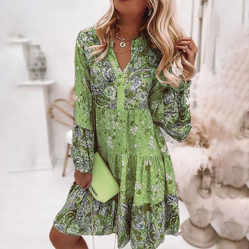 Casual Floral Print Dresses Fo - Summer Clothing Zara บทวิจารณ์และราคา