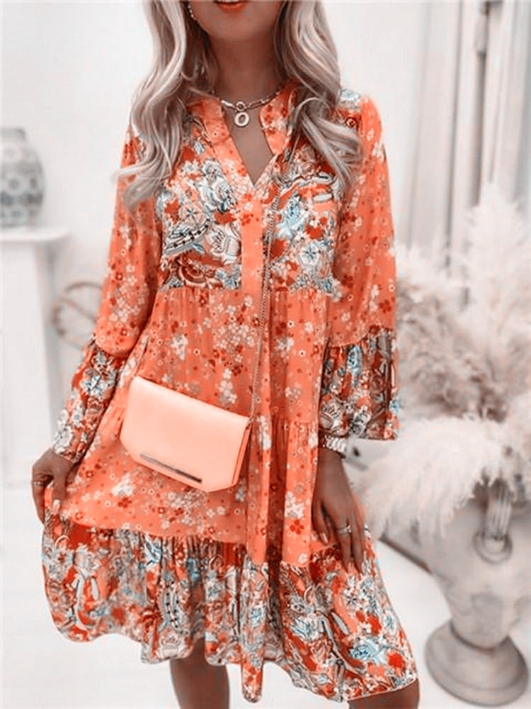 Casual Floral Print Dresses Fo - Summer Clothing Zara บทวิจารณ์และราคา
