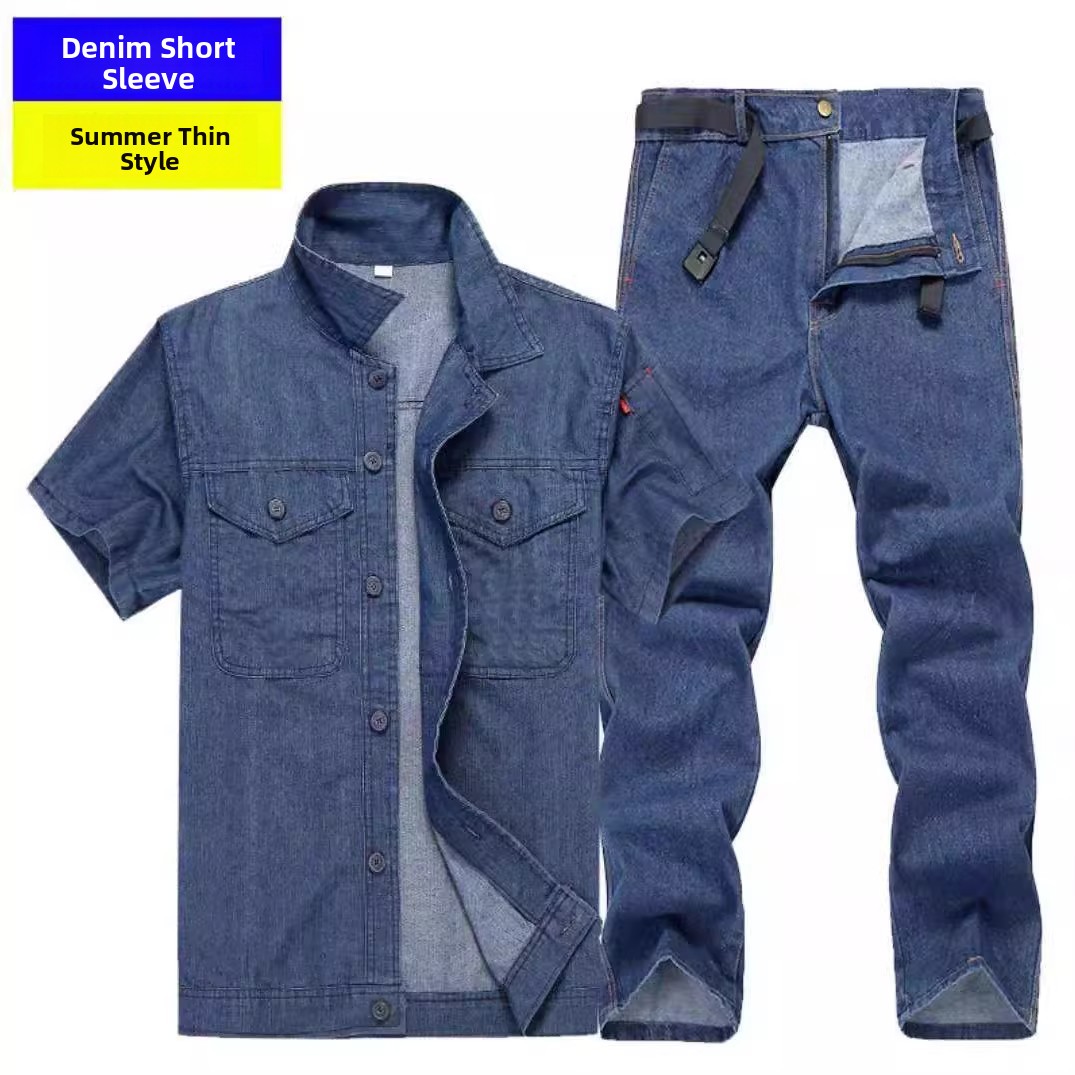Lightweight Summer Denim Workw - Summer Clothing Sets บทวิจารณ์และราคา