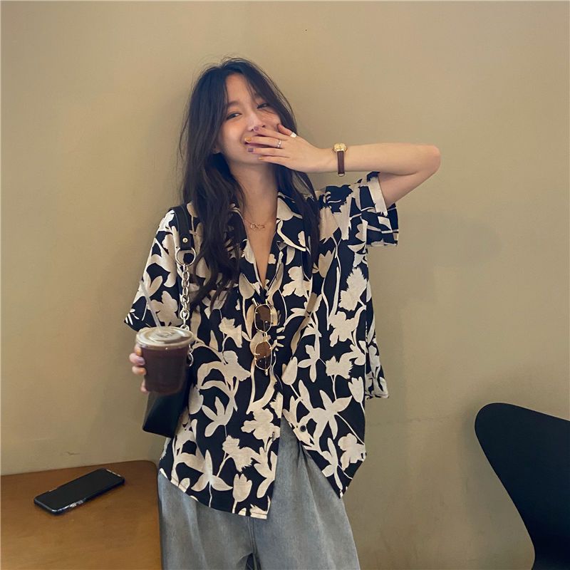 Summer New Printing Loose Shir - Summer Clothing For Teens บทวิจารณ์และราคา