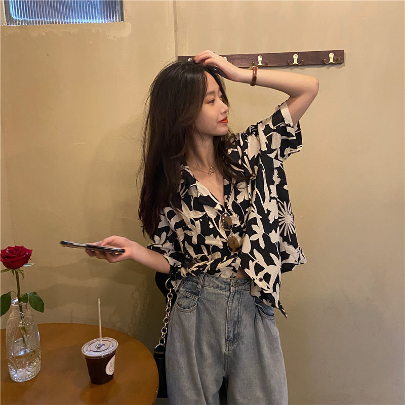 Summer New Printing Loose Shir - Summer Clothing For Teens บทวิจารณ์และราคา