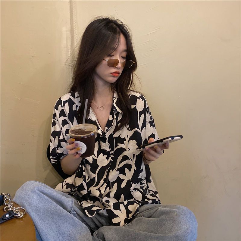 Summer New Printing Loose Shir - Summer Clothing For Teens บทวิจารณ์และราคา