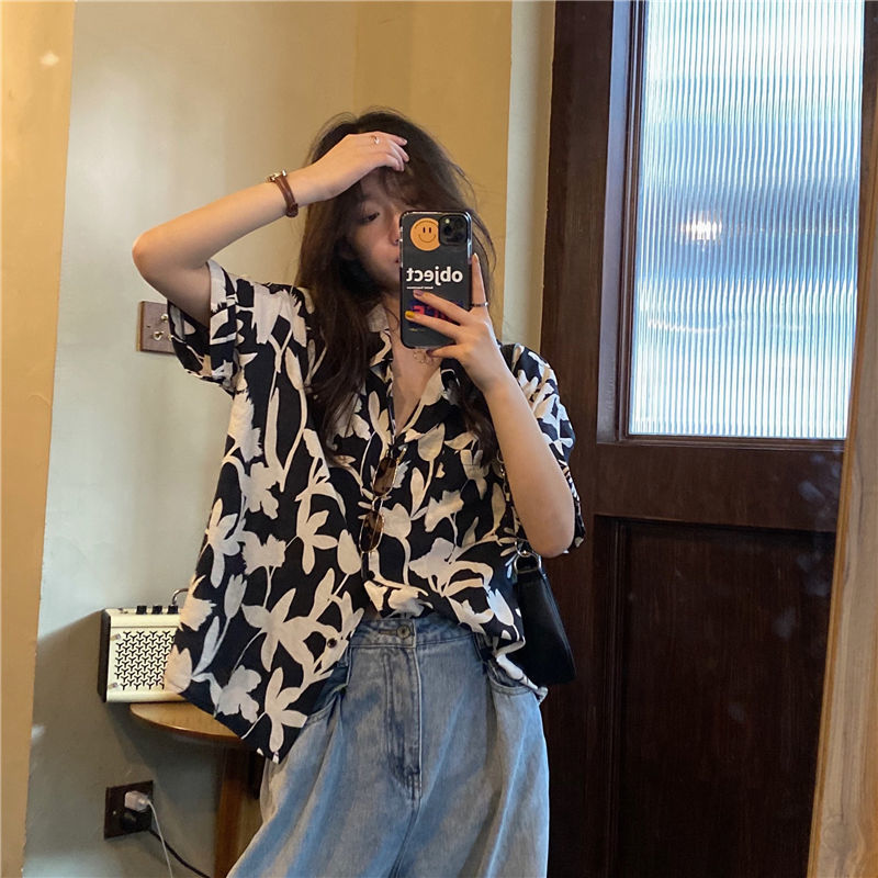Summer New Printing Loose Shir - Summer Clothing For Teens บทวิจารณ์และราคา