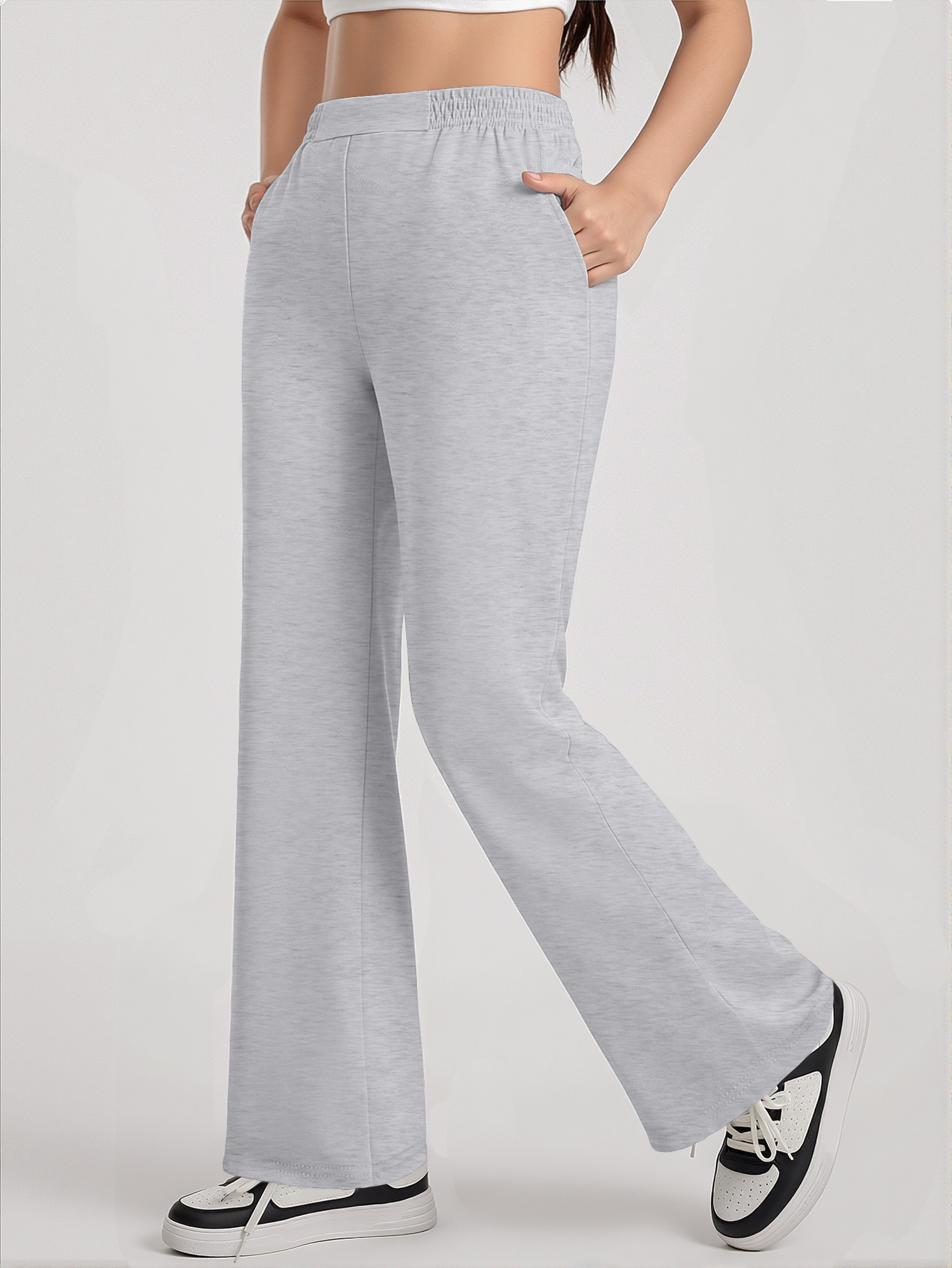 Active Ruched High Waist Wide  - Palazzo Pant Wide บทวิจารณ์และราคา
