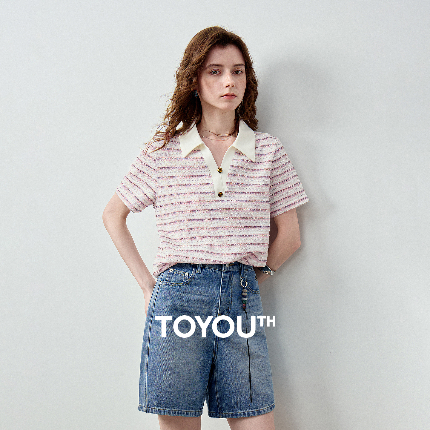 TOYOUTH Women Preppy Polo T-Sh - Summer Clothing Old Money บทวิจารณ์และราคา