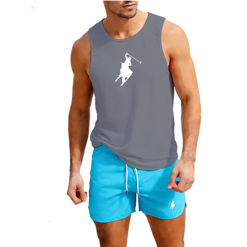 European Men Summer Vest and S - Summer Clothing Sets บทวิจารณ์และราคา