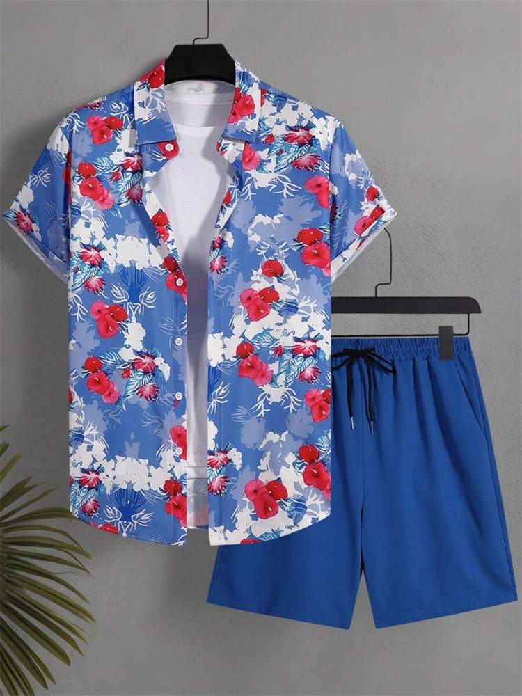 Men's Short-sleeved Shirt Set  - Summer Clothing Haul บทวิจารณ์และราคา