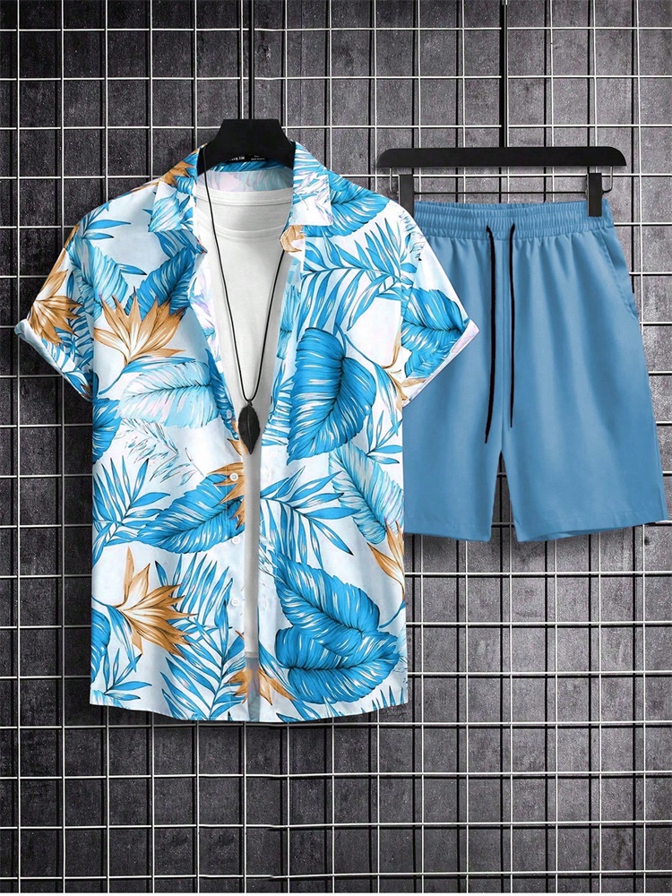 Men's Short-sleeved Shirt Set  - Summer Clothing Haul บทวิจารณ์และราคา