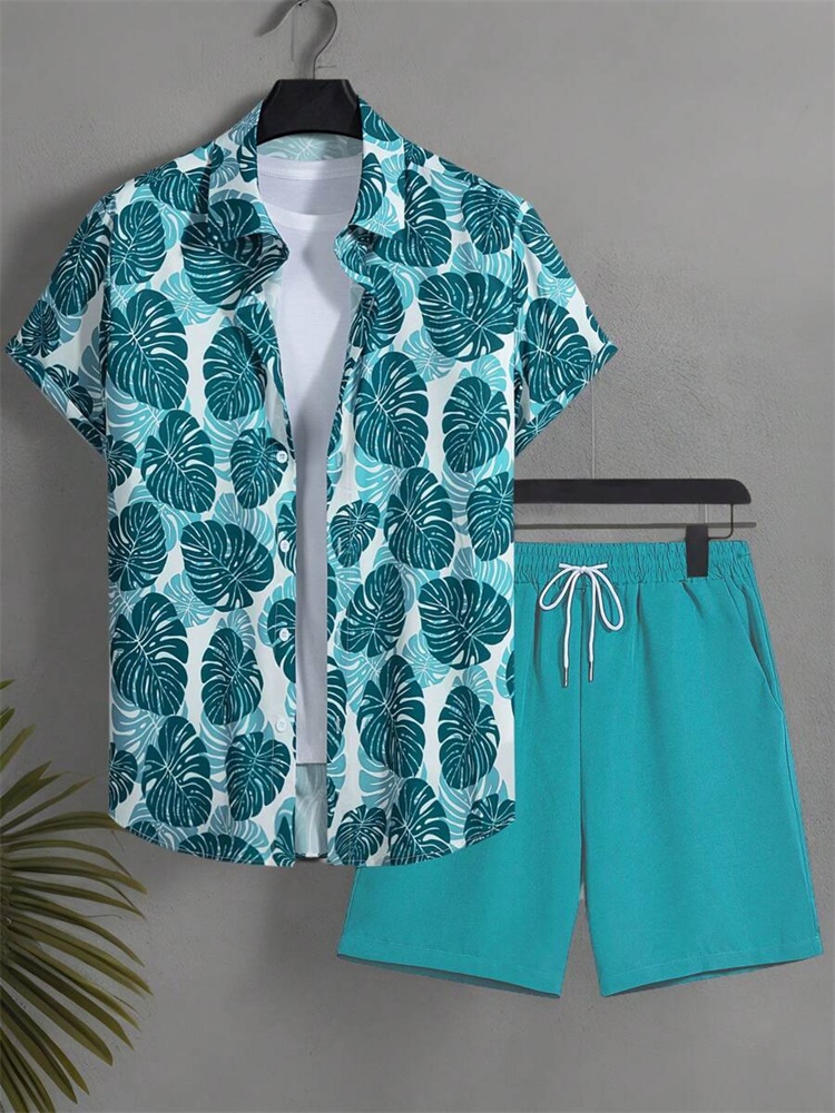 Men's Short-sleeved Shirt Set  - Summer Clothing Haul บทวิจารณ์และราคา