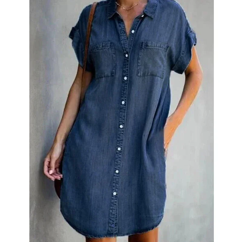 Women Denim Shirt Dresses Shor - Summer Clothing Zara บทวิจารณ์และราคา