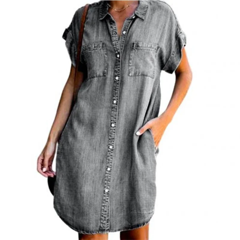 Women Denim Shirt Dresses Shor - Summer Clothing Zara บทวิจารณ์และราคา