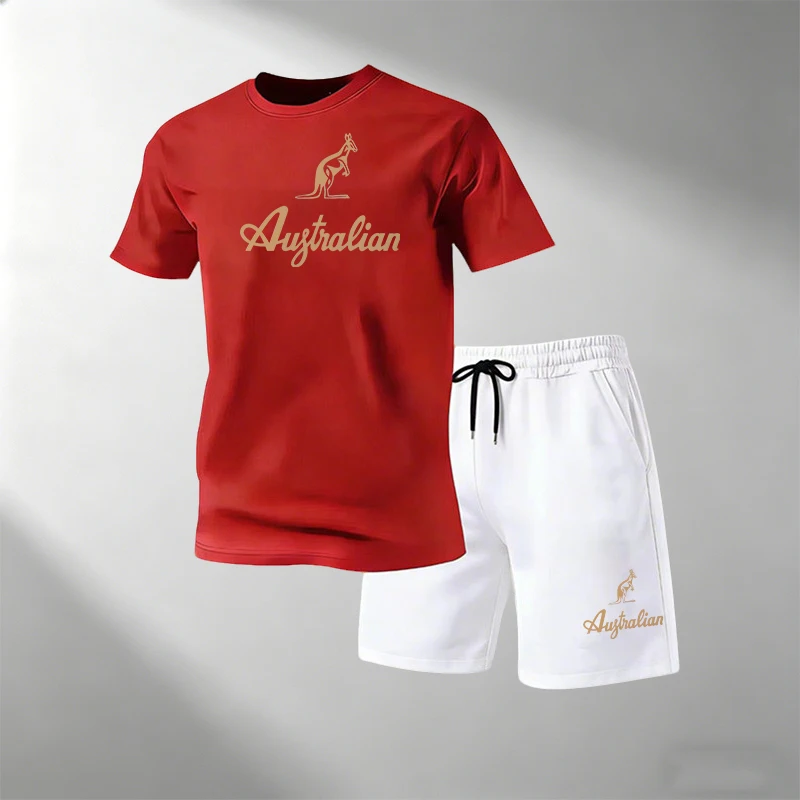 Men's Fitness T-Shirts Sets Br - Summer Gym Clothing บทวิจารณ์และราคา