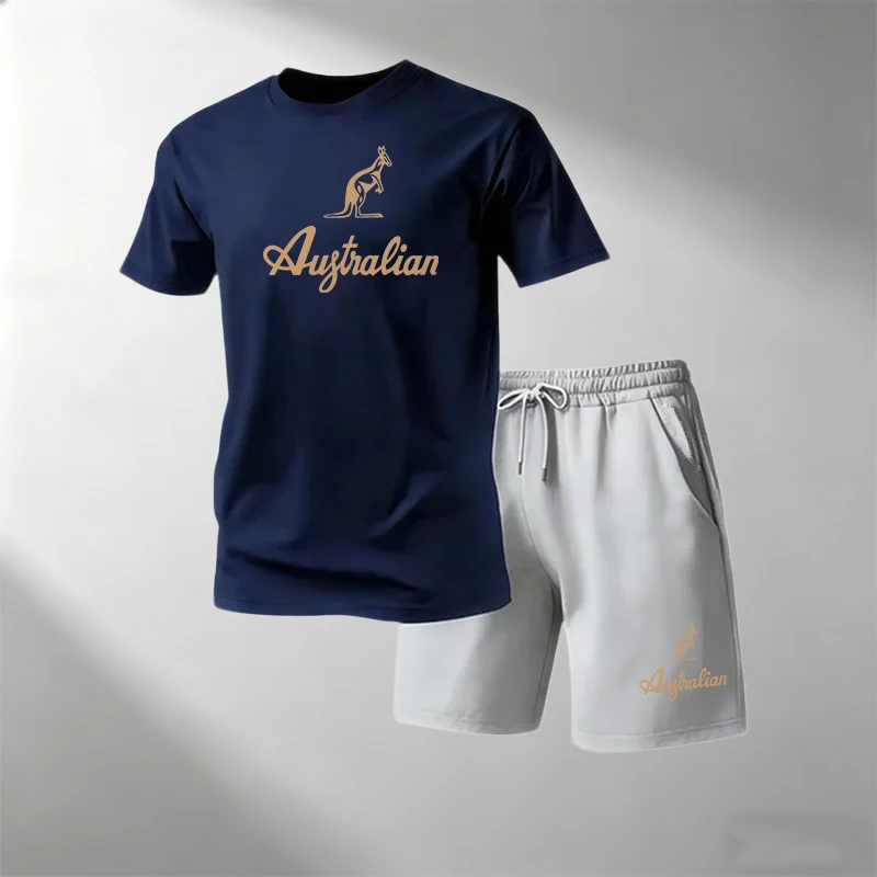 Men's Fitness T-Shirts Sets Br - Summer Gym Clothing บทวิจารณ์และราคา
