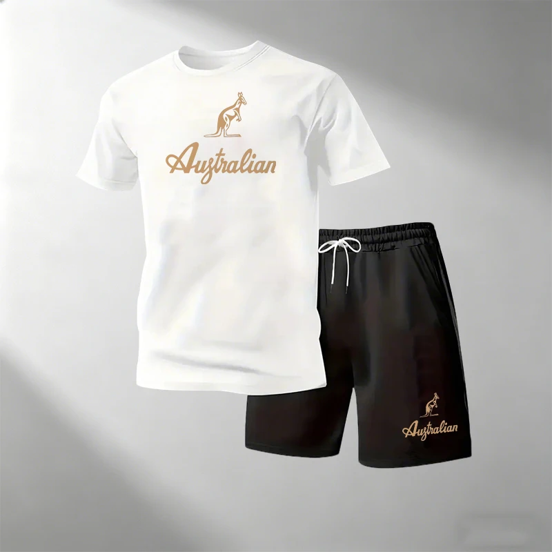 Men's Fitness T-Shirts Sets Br - Summer Gym Clothing บทวิจารณ์และราคา