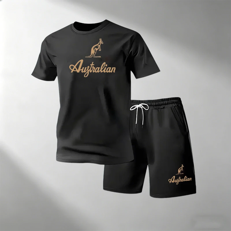 Men's Fitness T-Shirts Sets Br - Summer Gym Clothing บทวิจารณ์และราคา