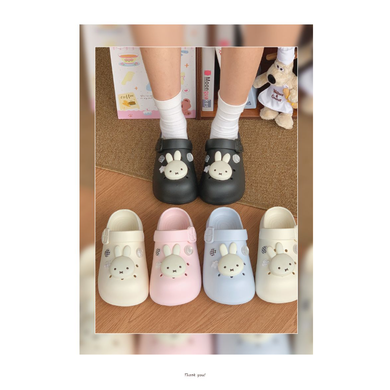 Miffy Rabbit Thick soled Arch  - Summer Clothing Cartoon บทวิจารณ์และราคา