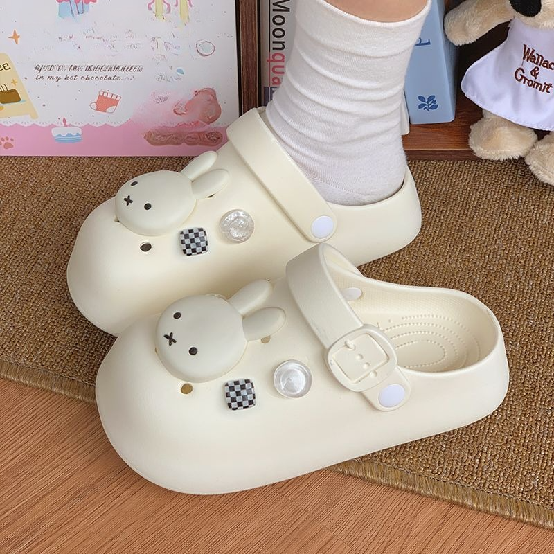 Miffy Rabbit Thick soled Arch  - Summer Clothing Cartoon บทวิจารณ์และราคา
