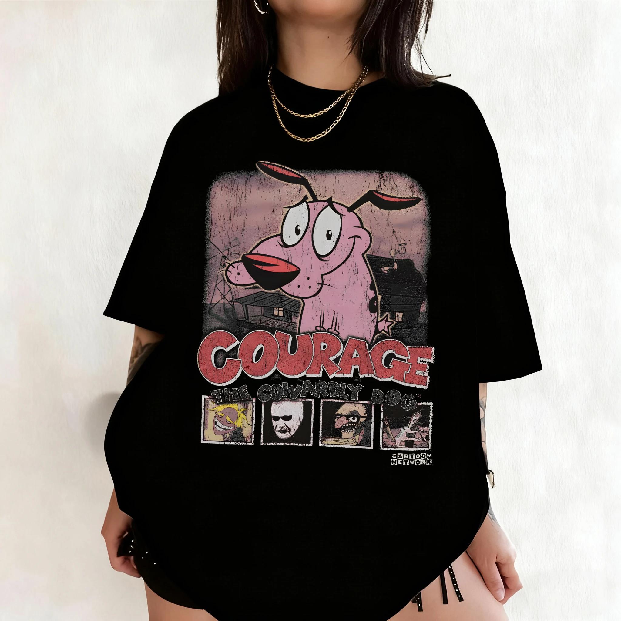 Summer Vintage Courage The Cow - Summer Clothing Cartoon บทวิจารณ์และราคา