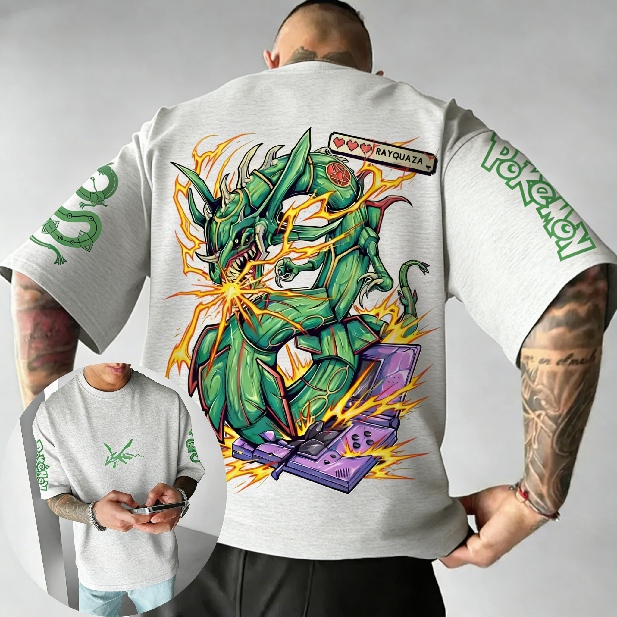 Pok É Mon Game Rayquaza Brand  - Summer Games Clothing Brand บทวิจารณ์และราคา