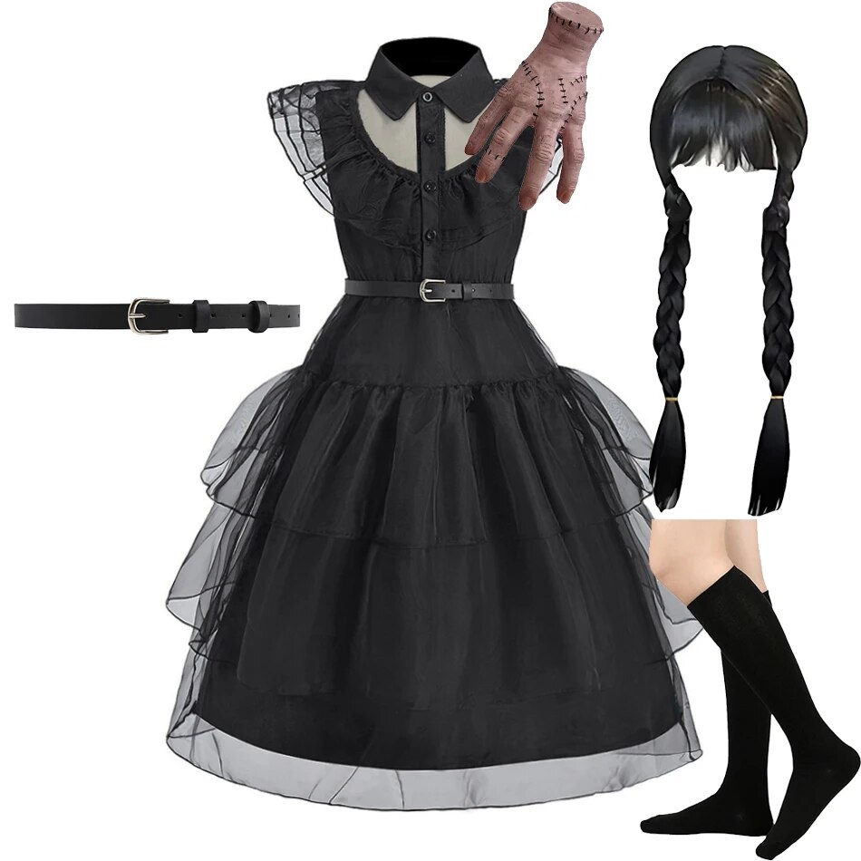Girl Costume Kids Cosplay Blac - Summer Kids Clothing บทวิจารณ์และราคา