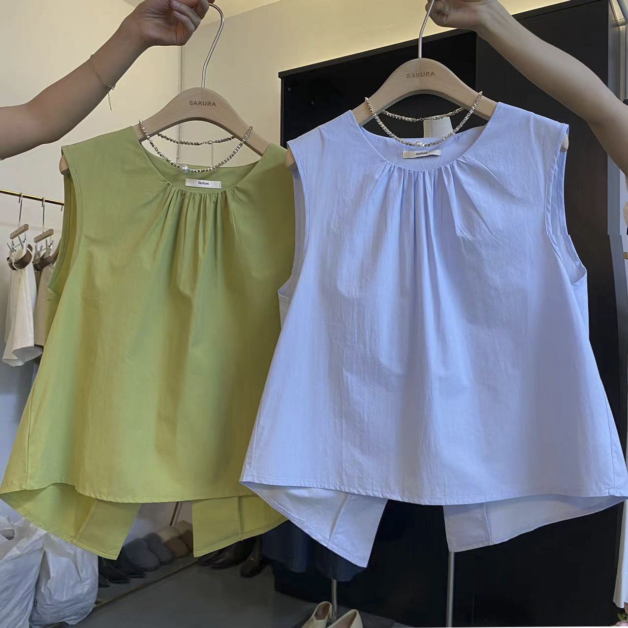 DIYI  Style Korean round Neck  - Summer Clothing Old Money บทวิจารณ์และราคา
