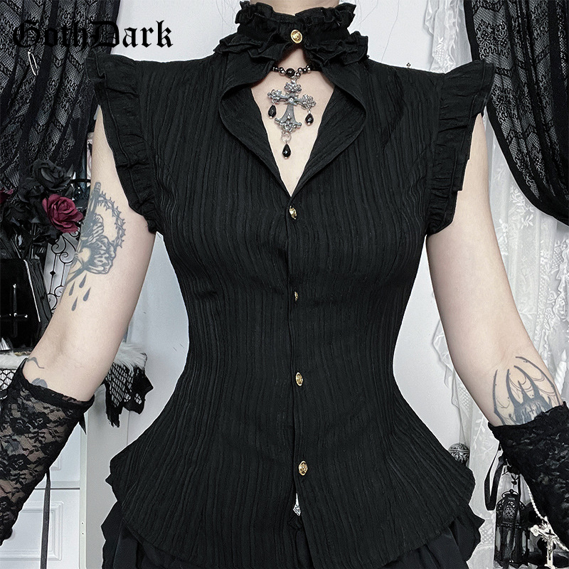Goth Dark 90s Grunge Single Br - Summer Goth Clothing บทวิจารณ์และราคา