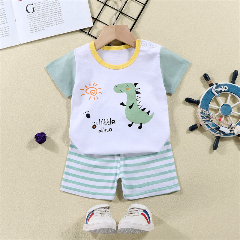 Cotton Tees+Shorts 2-piece Tra - Summer Clothing Baby บทวิจารณ์และราคา