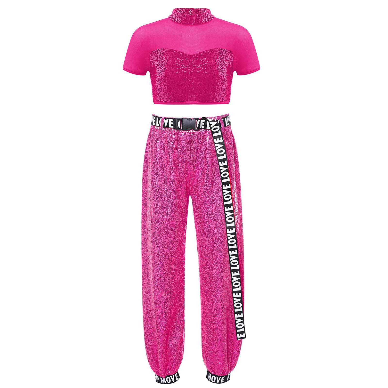 Children Shiny Sequins Dance C - Summer Kids Clothing บทวิจารณ์และราคา