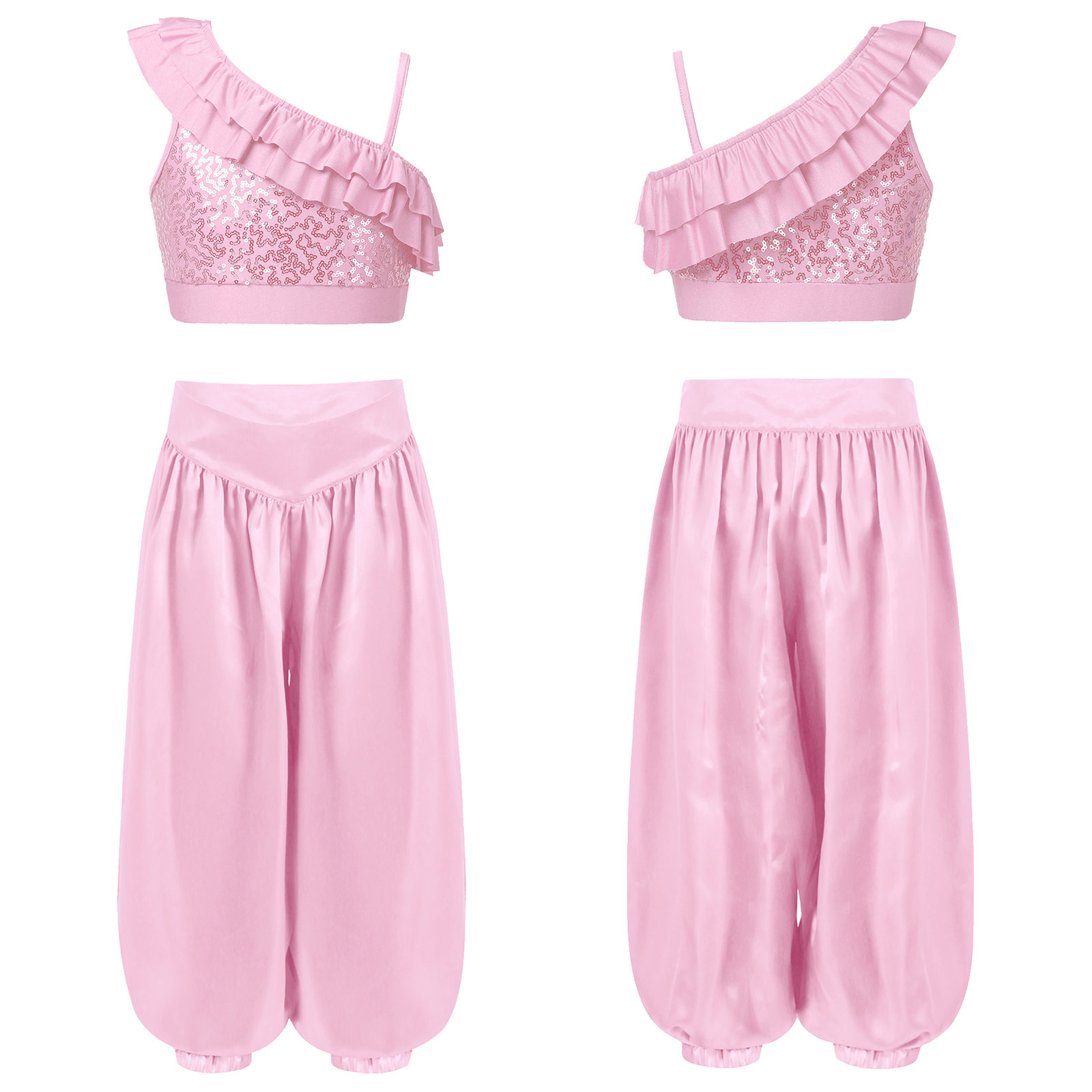 Children Shiny Sequins Dance C - Summer Kids Clothing บทวิจารณ์และราคา