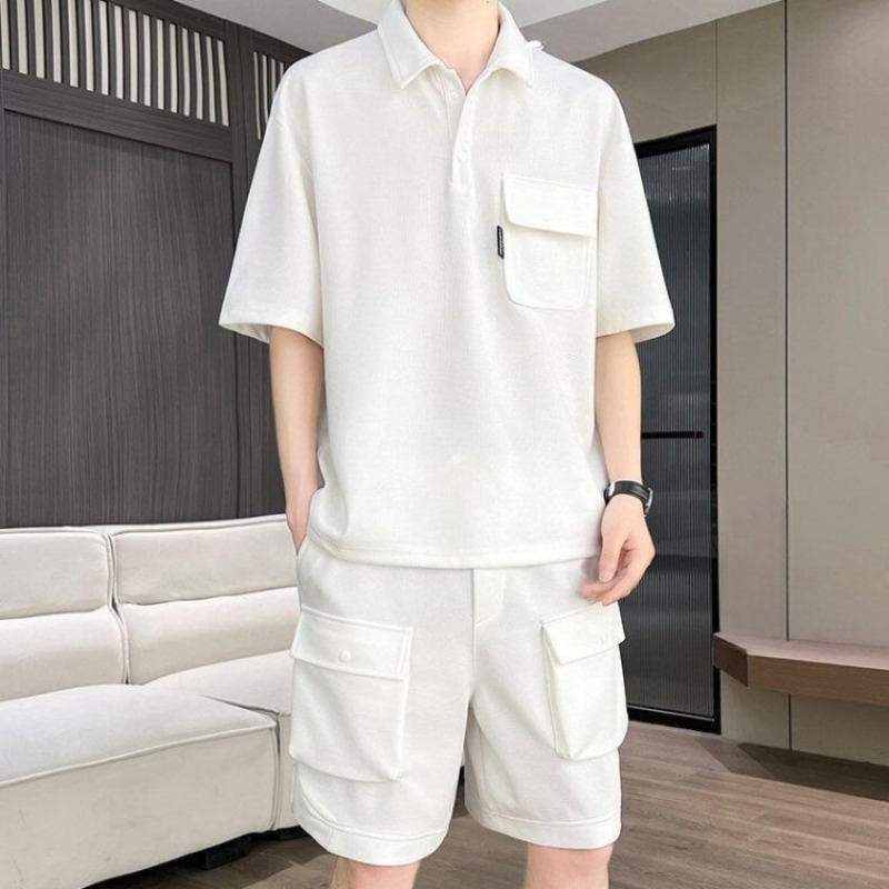 Men's Summer Short Sleeve Polo - Summer Clothing Sets บทวิจารณ์และราคา