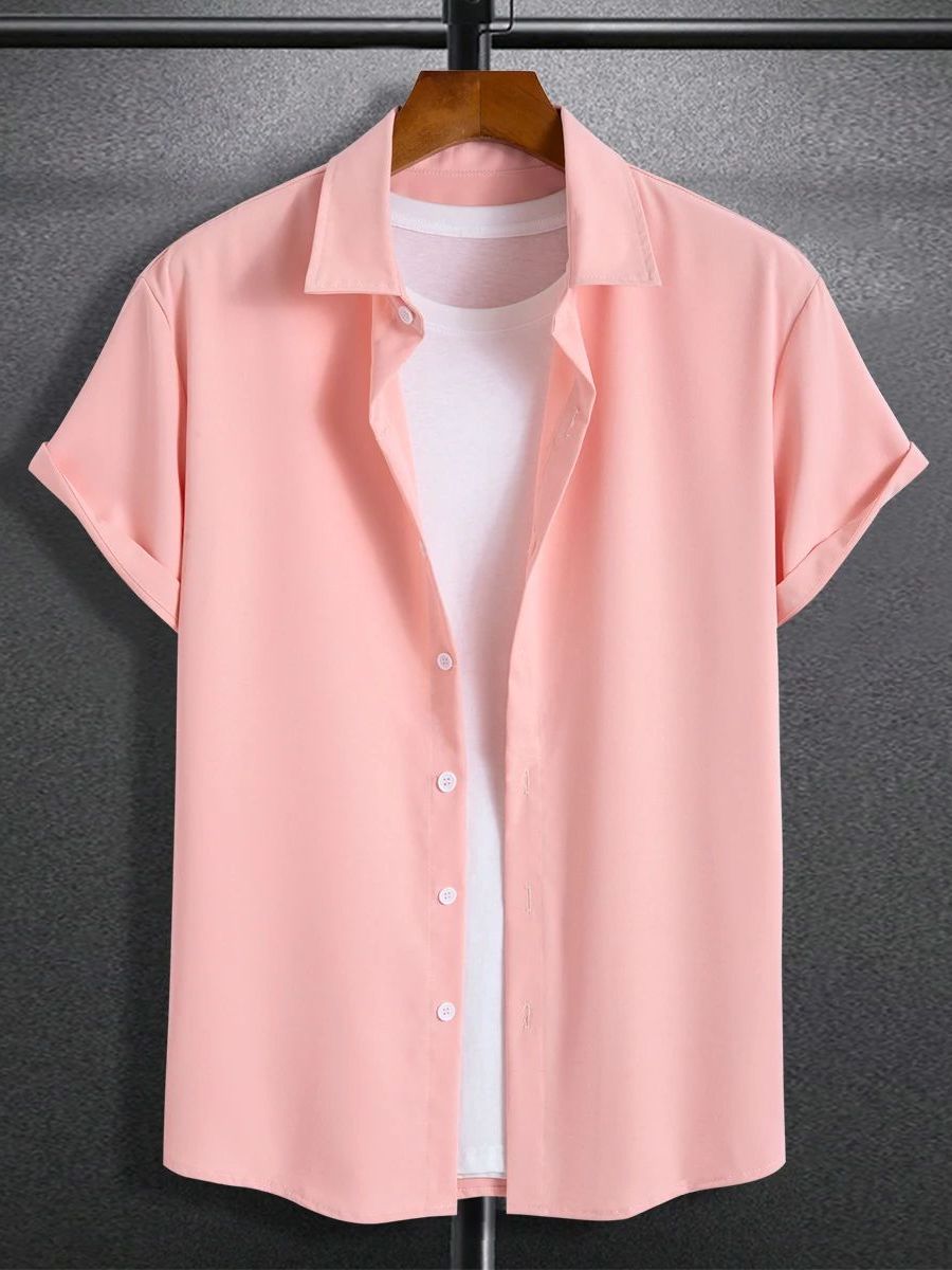 New Men's Slim Fit Short Sleev - Summer Line Clothing Brand บทวิจารณ์และราคา