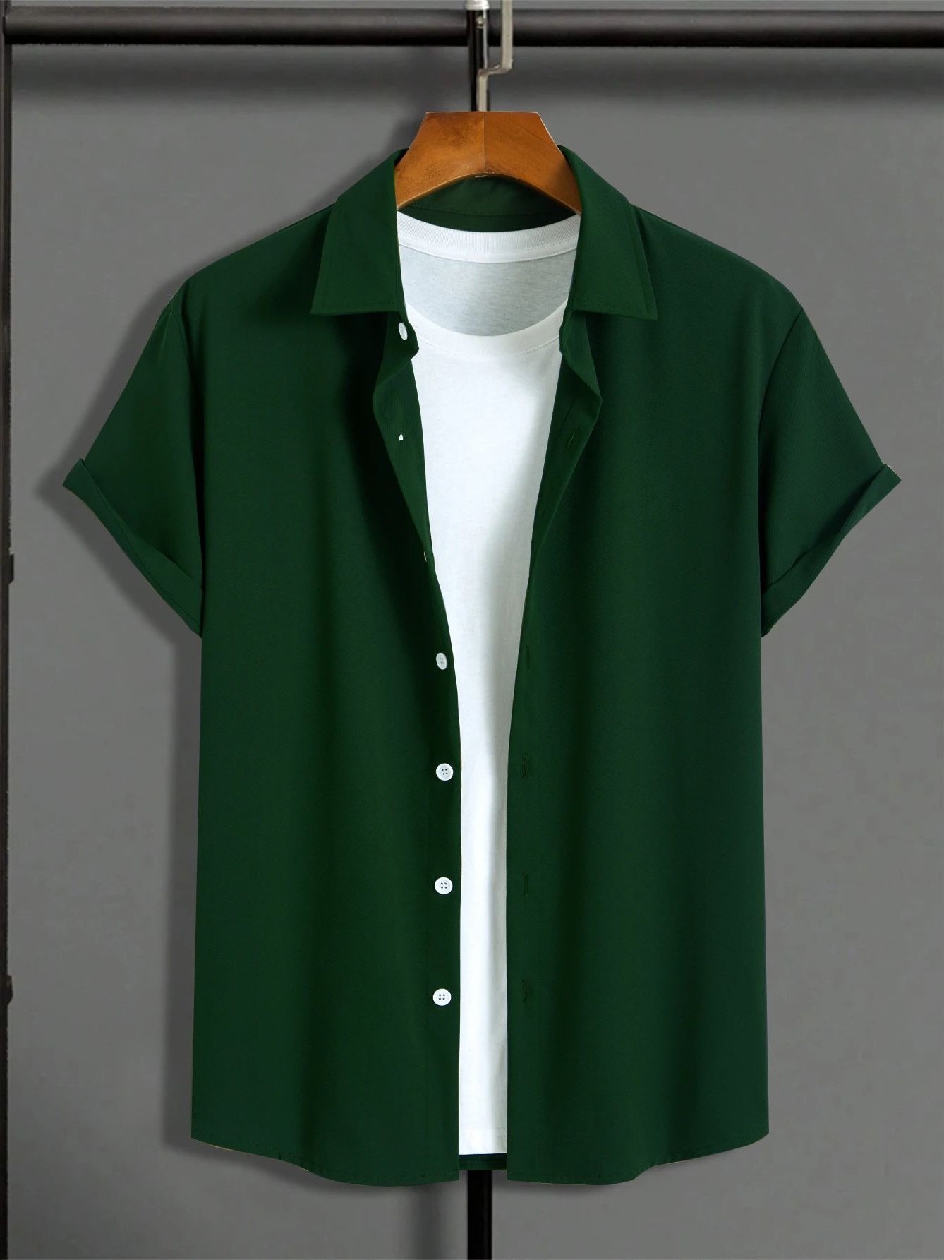 New Men's Slim Fit Short Sleev - Summer Line Clothing Brand บทวิจารณ์และราคา