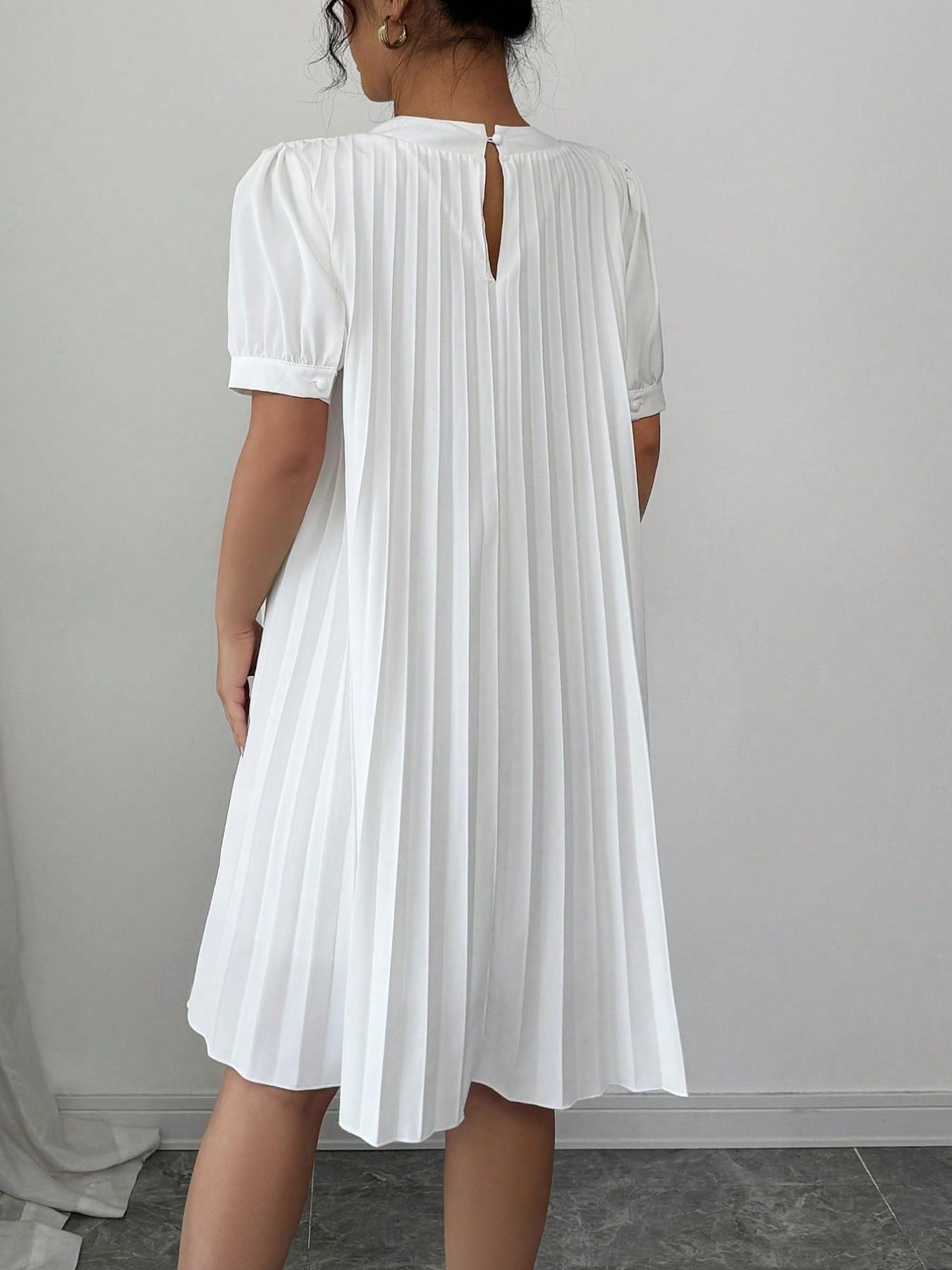 Women's Pure-Color Pleated Puf - Summer Clothing Zara บทวิจารณ์และราคา