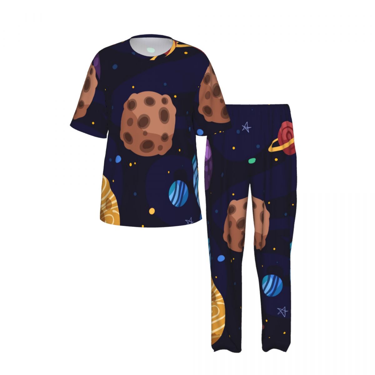 Men Pajamas Suit Short Sleeved - Summer Clothing Cartoon บทวิจารณ์และราคา