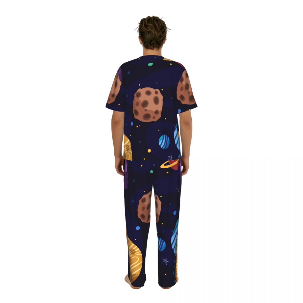 Men Pajamas Suit Short Sleeved - Summer Clothing Cartoon บทวิจารณ์และราคา