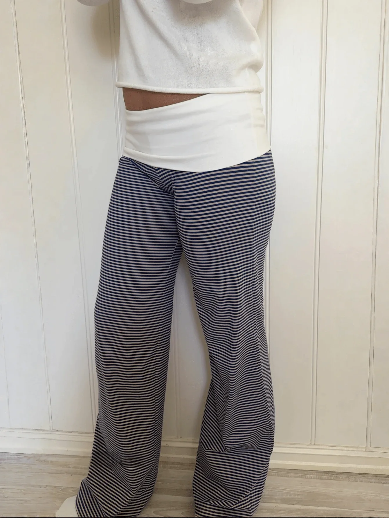 Women Low Rise Striped Wide Le - Palazzo Pant Wide บทวิจารณ์และราคา